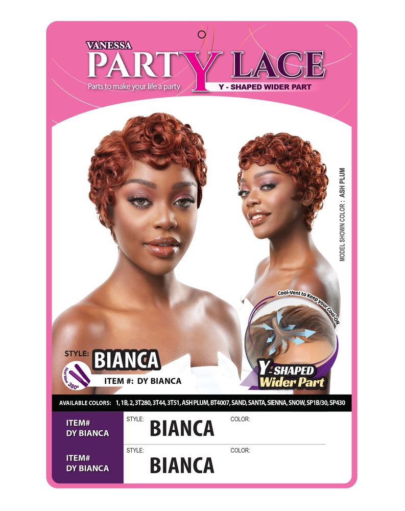 Vanessa Party Lace Y-Shaped Lace Part Wig Bianca