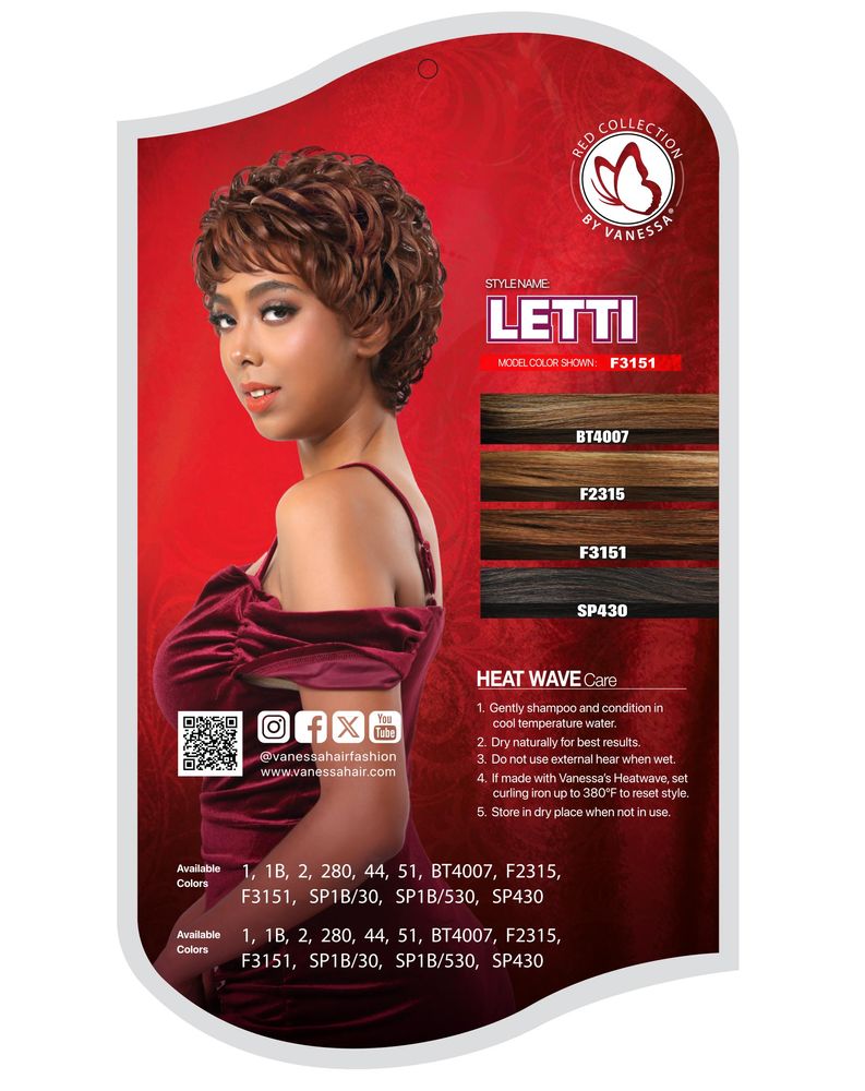 Vanessa Fashion Red Collection Wig Letti - Elevate Styles