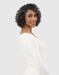 Thumbnail for Vanessa TDJH Fate 100% Brazilian Human Hair HD Lace Front Wig – Hand-Tied Transparent Deep J-Part Voluminous Curly Bob SP430