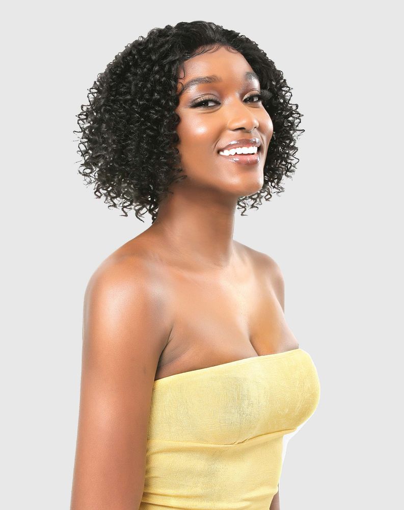 Vanessa THH Joey 100% Brazilian Human Hair HD Lace Front Wig – Hand-Tied Transparent Ear-to-Ear All-Back Curly Styler