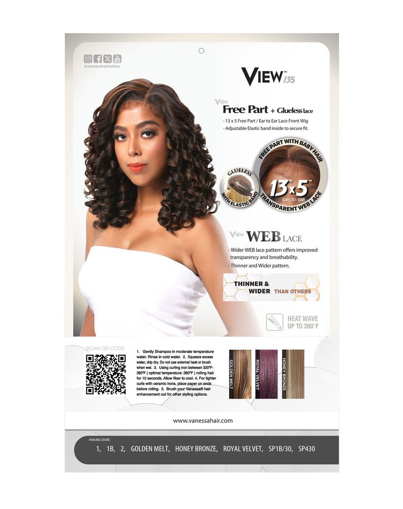Vanessa View 135 Rowyn Web Lace Wig