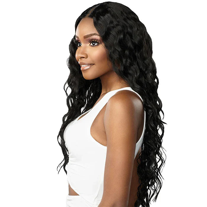 Sensationnel Butta Lace Human Hair Blend HD 5 Inch Deep Part Wig Loose Curly 32 LDHBLC32