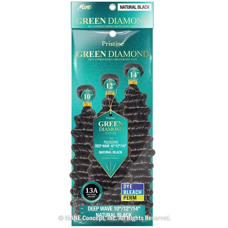 Mane Concept Pristine Green Diamond 100% Human Hair - (PGD303XXS-XXL) Deep Wave - Elevate Styles