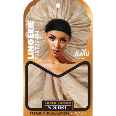 Ms. Remi Lingerie Wide Edge Silky Bonnet X Jumbo Peach 3683 - Elevate Styles