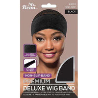 Thumbnail for Ms. Remi Premium Deluxe Wig Band – Non-Slip Adjustable Velcro (Black) 4694
