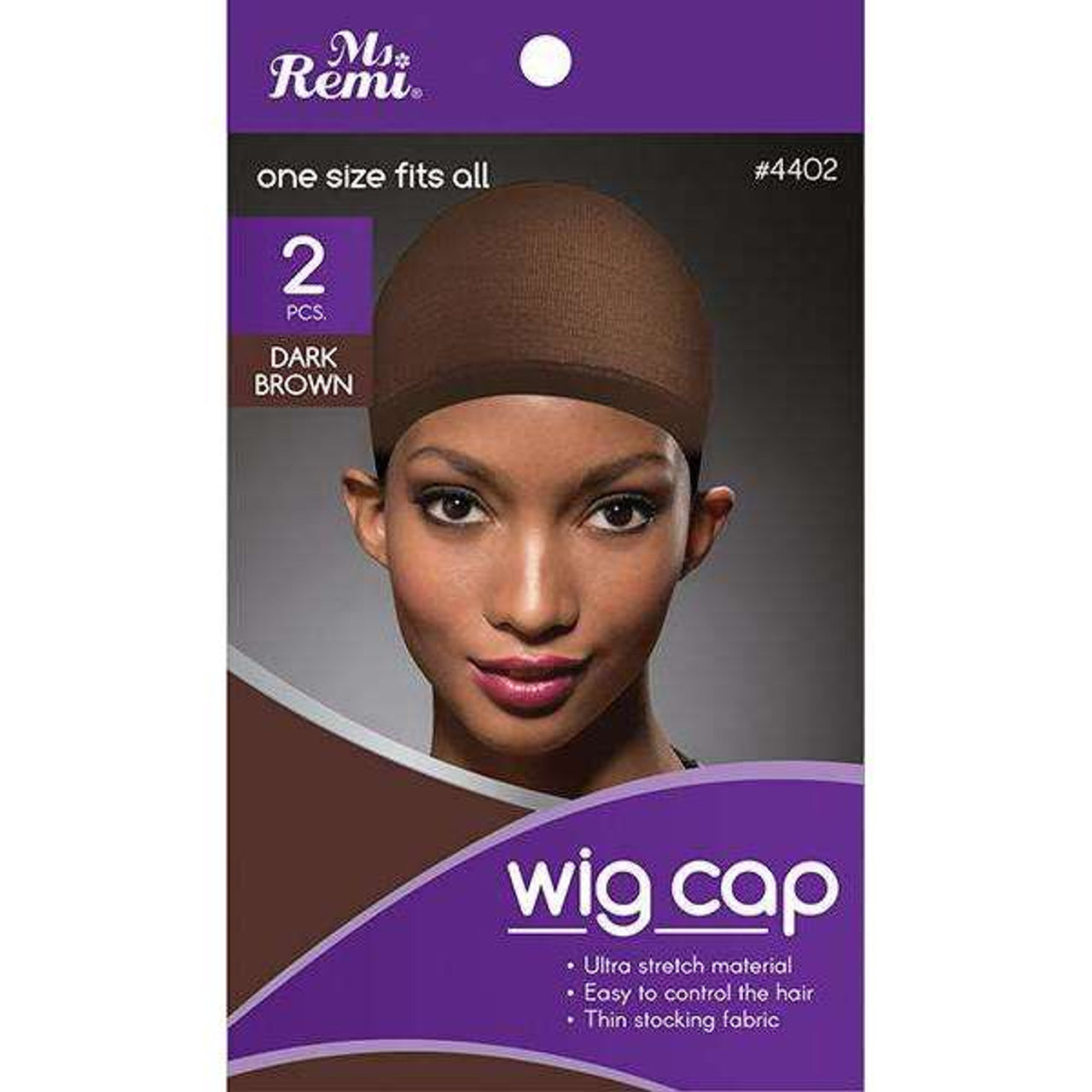 Ms Remi Wide Band Wig Cap Black X Long 2pcs