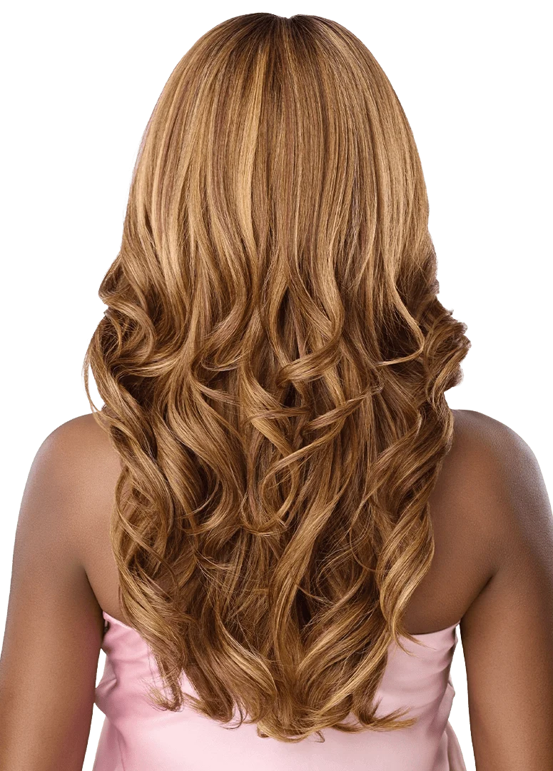Outre Airtied Human Hair Blend 100% Fully Hand-Tied Wig HHB Barrel Waves 22" QLHBFHBW22