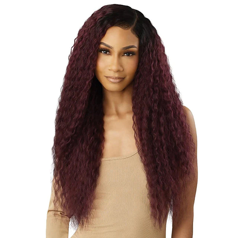 Outre Premium Human Hair Weave Blend - Natural French 18" 20" 22" + 4x4 HD Hand-Tied Lace Closure
