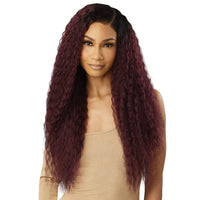 Thumbnail for Outre Premium Human Hair Weave Blend - Natural French 18" 20" 22" + 4x4 HD Hand-Tied Lace Closure