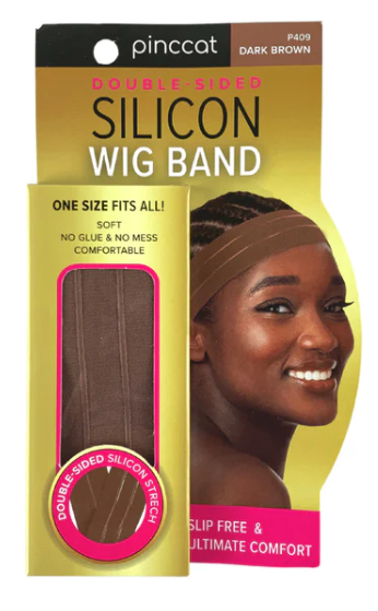 Pincat Double Sided Silicone Wig Band Dark Brown P409 - Elevate Styles