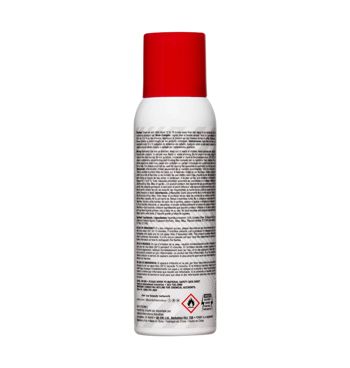 Punky Colour Temporary Hair Color Spray Cougar Red 100 g / Net Wt. 3.5 oz - Elevate Styles