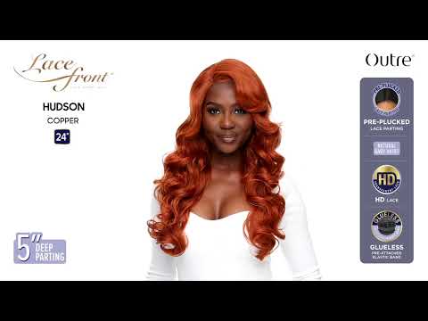 Outre Synthetic Glueless HD Transparent Lace Front Wig Hudson