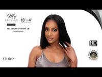 Outre 100% Human Hair MyTresses Black Label Lace Front Wig HH Virgin Straight 14" QLHMBVS14