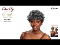 Outre Fab&Fly™ Gray Glamour 100% Unprocessed Human Hair Wig HH Emir QHFGEMI