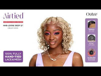 Outre Airtied Human Hair Blend Vanish HD+ Lace Front Wig HHB-Loose Deep 12 QLHBFHLD12