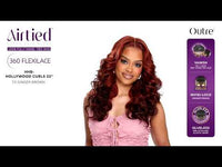 Outre Airtied Human Hair Blend 360 FlexiLace Wig HHB Hollywood Curls 22" QLHBFHHC22