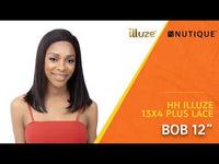 Nutique 100% Human Hair ILLUZE 13x4 Lace Front Wig Lace Bob 12"
