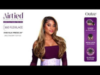 Outre Airtied Human Hair Blend 360 FlexiLace Wig HHB Silk Press 24" QLHBFHSP24