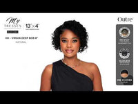 Outre 100% Human Hair MyTresses Black Label 13x4 Lace Front Wig HH Deep Bob 8" QLHMBDVB8