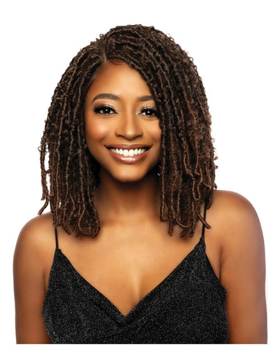 Mane Concept HD Inspire 4x4 Free Part Braid Lace Front Wig - Butterfly Loc 12" RCHB207 - Elevate Styles