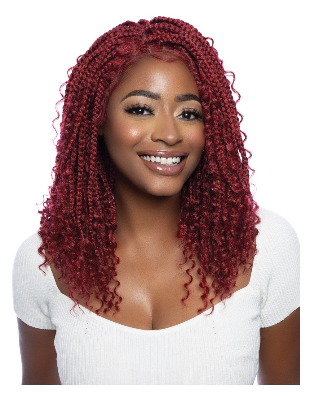 Mane Concept HD Inspire 4x4 Free Part Braid Lace Front Wig Boho Box Braid 16" RCHB210 - Elevate Styles