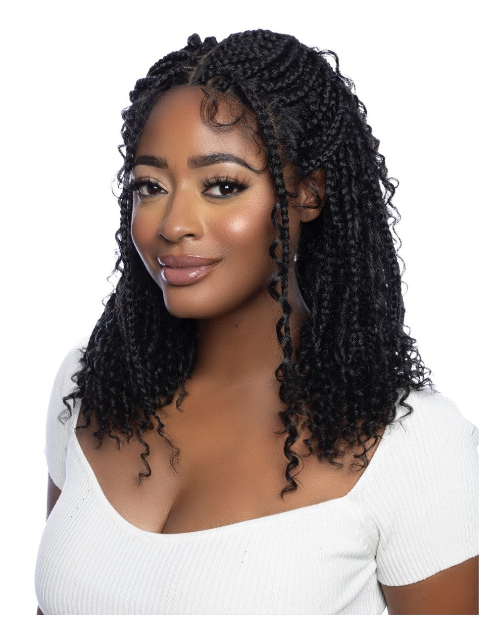 Mane Concept HD Inspire 4x4 Free Part Braid Lace Front Wig Boho Box Braid 16" RCHB210 - Elevate Styles