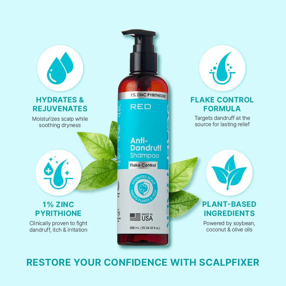 Red by Kiss Scalp Fixer Anti-Dandruff Shampoo 10.14 fl. oz. - Elevate Styles