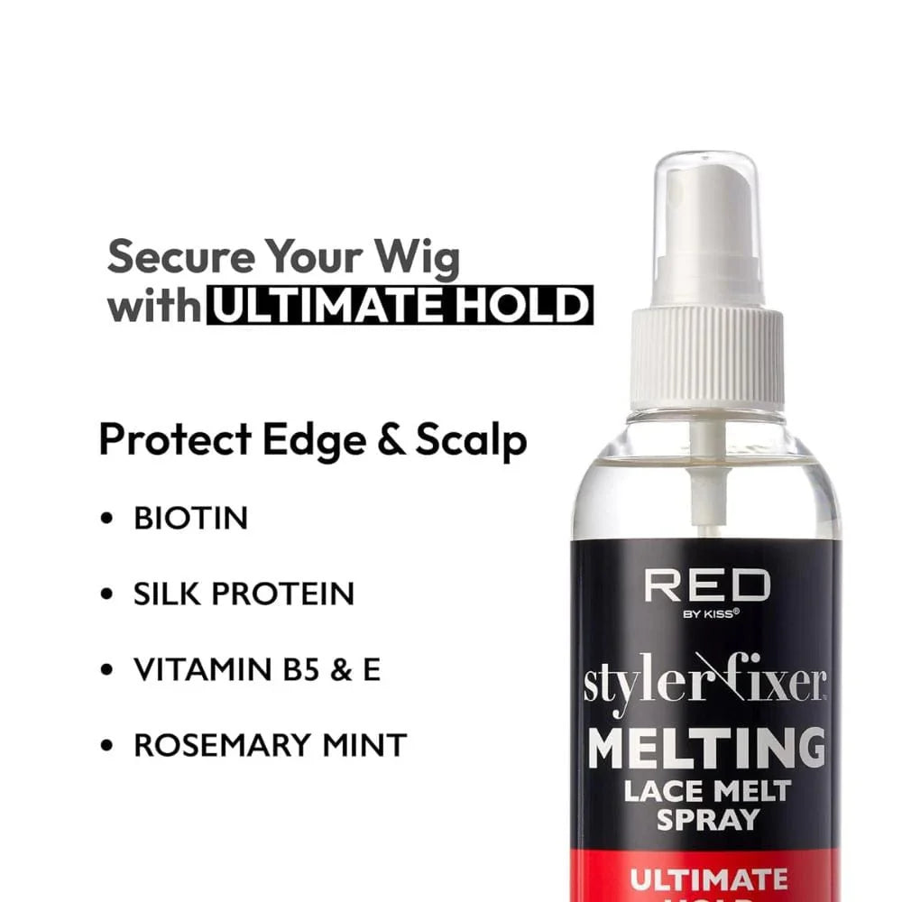 RED by KISS Styler Fixer Melting Lace Melt Spray Ultimate Hold 8 fl. oz. - Elevate Styles