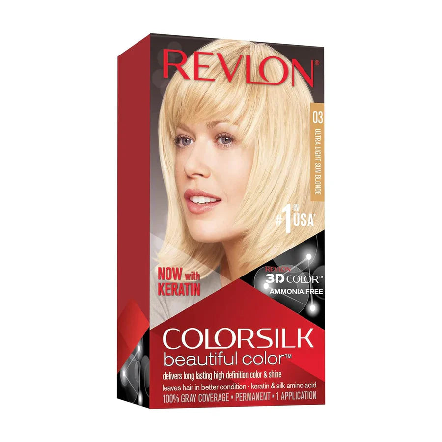 Revlon Colorsilk Permanent Hair Color 03 Ultra Light Sun Blonde - Elevate Styles