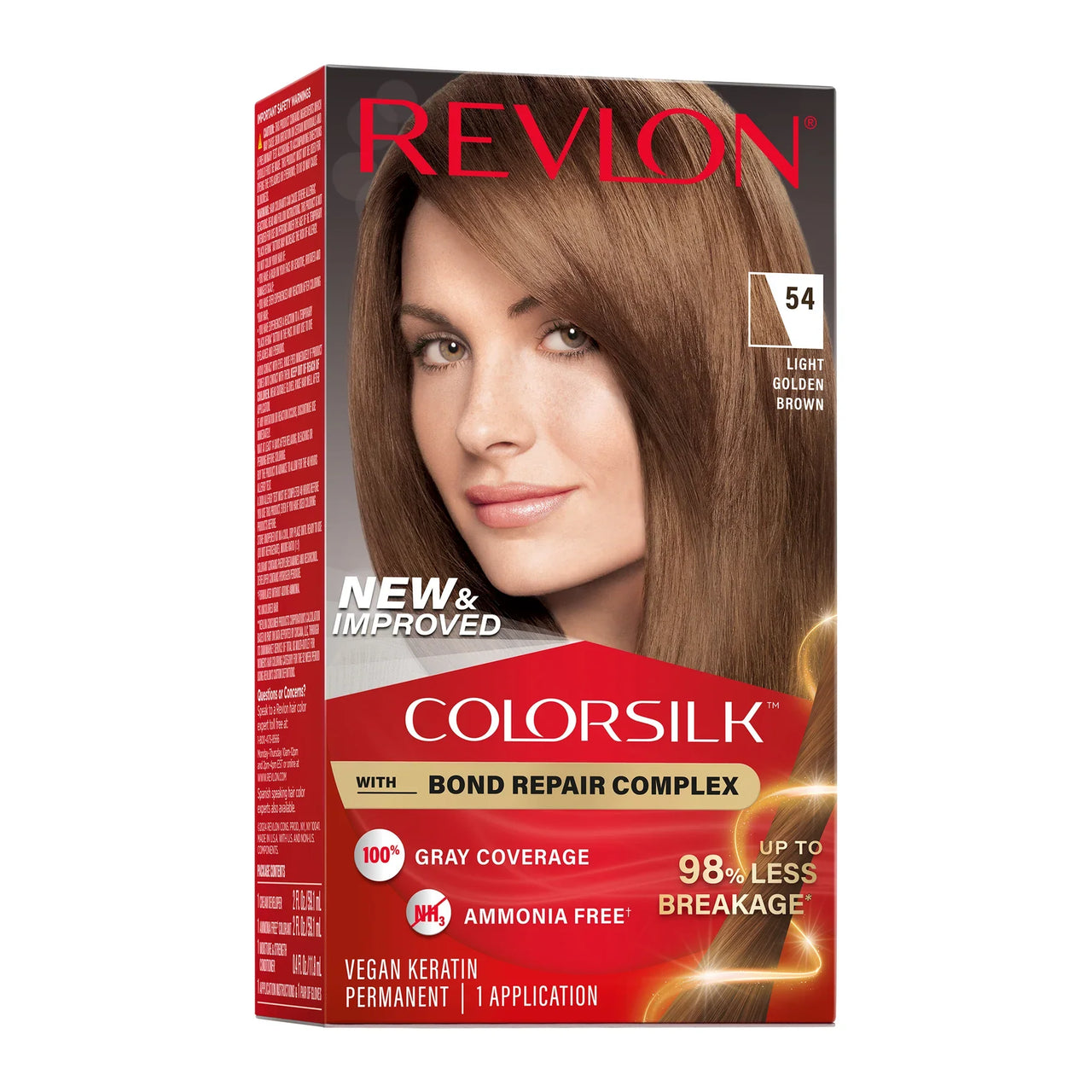 Revlon Colorsilk Permanent Hair Color 54 Light Golden Brown - Elevate Styles