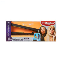 Thumbnail for Red by Kiss Ceramic Tourmaline Wet-to-Dry Professional Flat Iron, 1-1/4 Inch (Max 450°F)