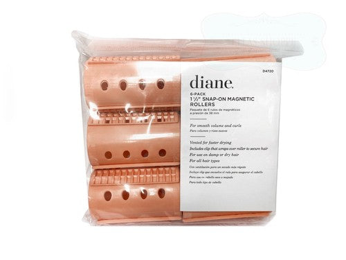 Diane Snap-On Magnetic Rollers – Large 1-1/2" Peach 6 Pcs D4720 - Elevate Styles