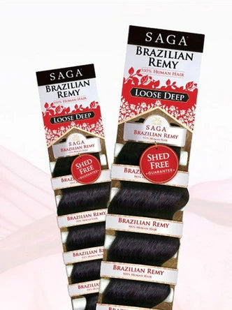 SAGA Brazilian Remy Loose Deep Hair Extensions: Luxurious and Natural - Elevate Styles