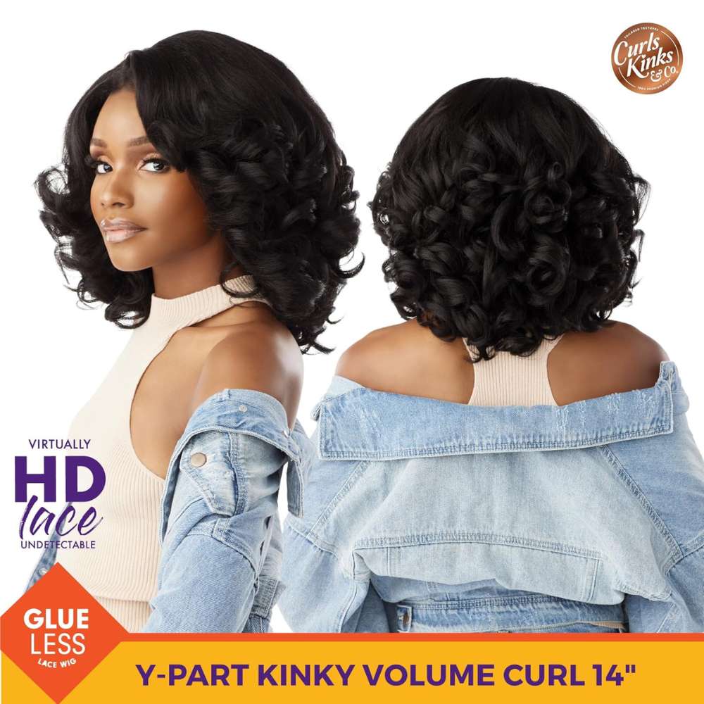 Sensationnel Curls Kinks & Co. Y-Part Textured Lace Wig - Y-PART KINKY VOLUME CURL 14"