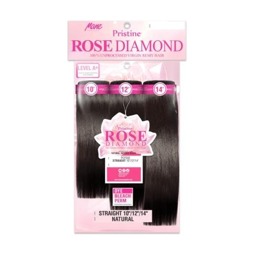 Rose Diamond 100% Unprocessed Virgin Remy Human Hair Straight 3-Bundle Pack (10"–24") - Elevate Styles