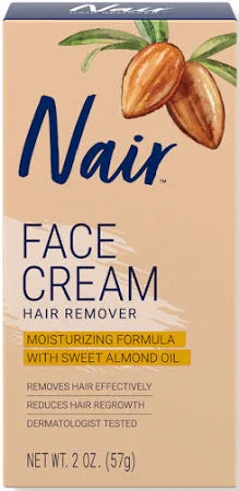 Nair Face Cream Hair Remover Moisturizing Formula with Sweet Almond Oil 2 oz - Elevate Styles