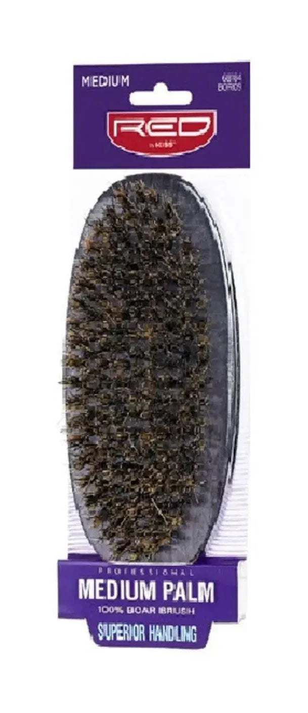 Red by Kiss Medium Palm Brush 100 Percent Boar Bristle BOR09 - Elevate Styles