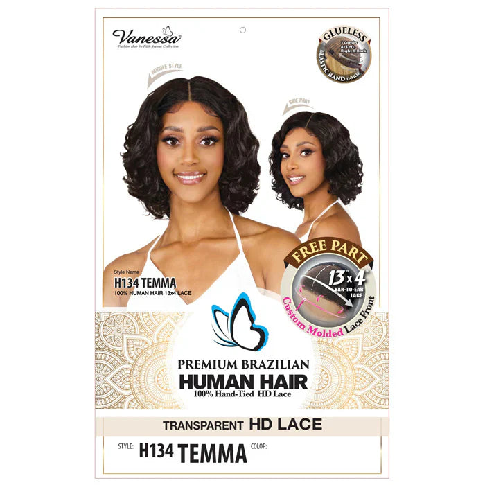 Vanessa Premium Brazilian Glueless Human Hair H134 TEMMA 13x4 HD Lace Front Wig