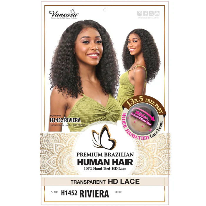 H1452 RIVIERA Premium Brazilian Human Hair Lace Front Wig by Vanessa
