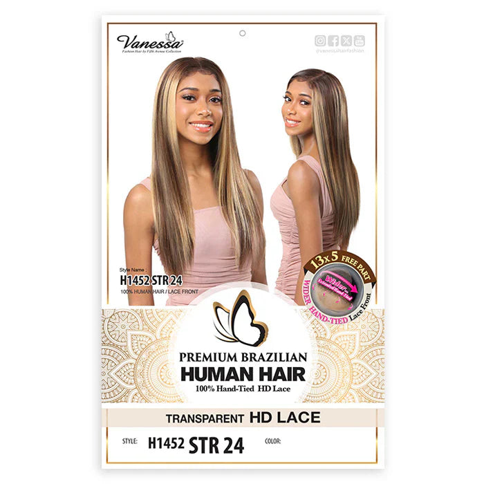 H1452 STR 24 Premium Brazilian Human Hair Lace Front Wig by Vanessa