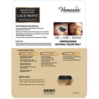 Thumbnail for Vanessa TJH Nessy 100% Brazilian Human Hair Lace Front Wig