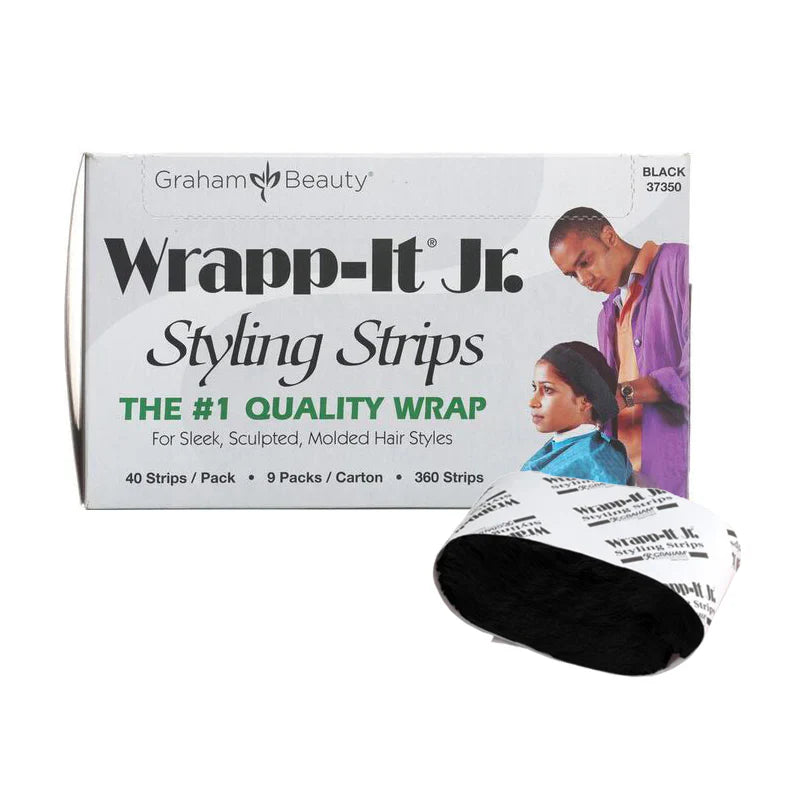 Graham Beauty Wrapp It Jr Styling Strips Black 40 Strips - Elevate Styles