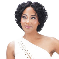 Thumbnail for Zury Sis Ms. Wisdom Salt & Pepper 100% Human Hair Lace Part Wig Didi