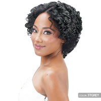 Thumbnail for Zury Sis Ms. Wisdom Salt & Pepper 100% Human Hair Lace Part Wig Didi