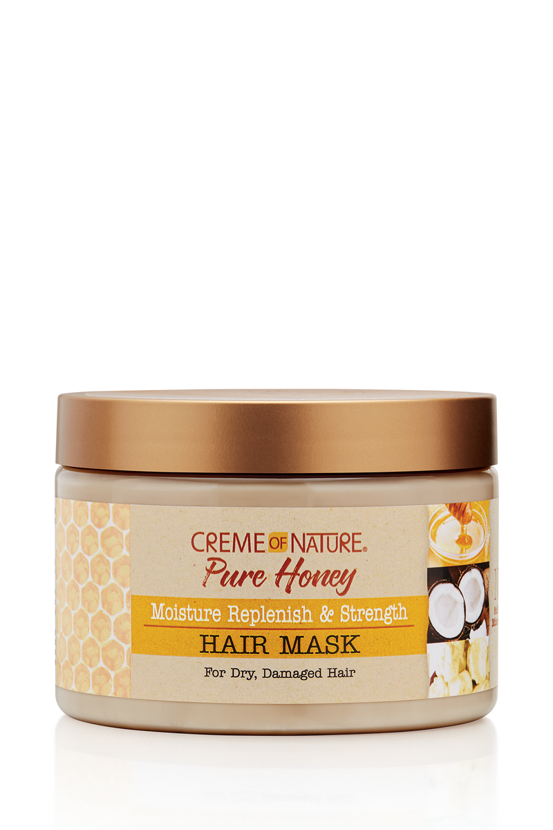 Creme of Nature Pure Honey Moisture Replenish & Strength Hair Mask 11.5 Oz - Elevate Styles
