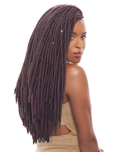 Janet Collection Synthetic Hair Crochet Braids 2X Havana Mambo Faux Locs 18"
