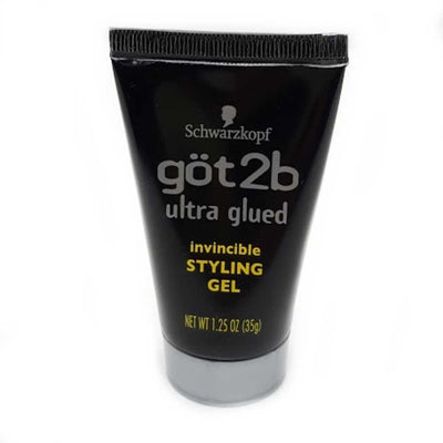 Schwarzkopf Got2B Ultra Glued INVINCIBLE STYLING Gel 1.25oz Black - Elevate Styles