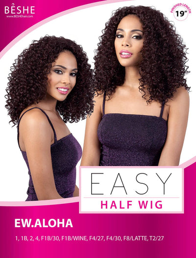 Beshe Easy Half Wig TYPE 3 C Kinky Curly EW.ALOHA - Elevate Styles
