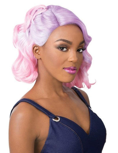Its A Wig Synthetic Curved Side Part Swiss Lace Front Wig Kaso - Elevate Styles