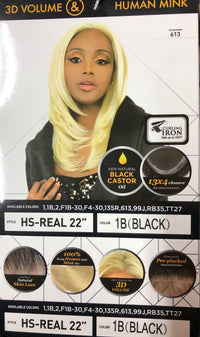 Thumbnail for RnB 3D Volume and Human Mink Skin Lace Wig HS Real 22